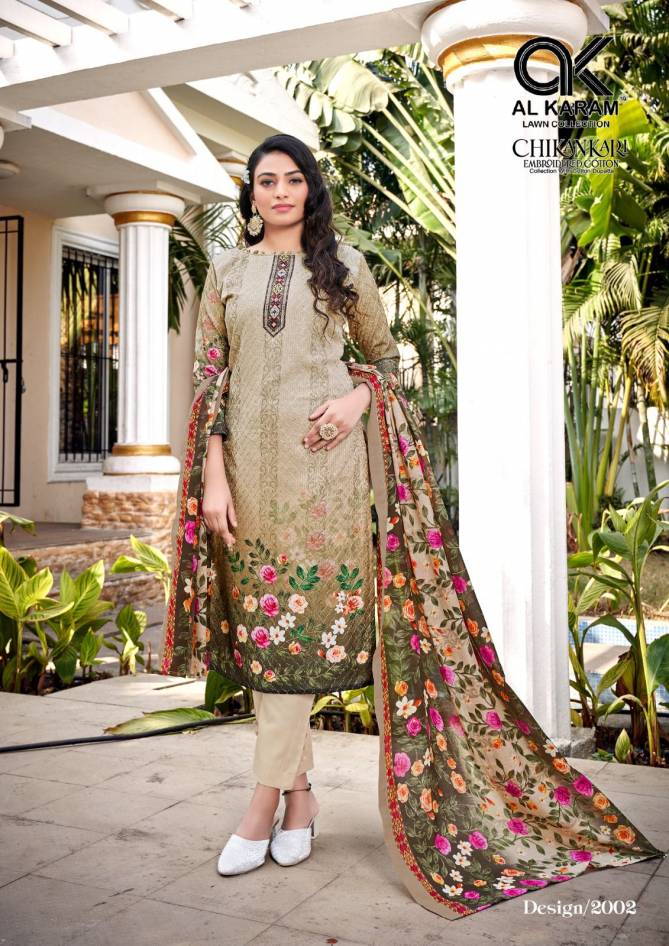 Al Karam Chikankari Vol 2 Wholesale Karachi Cotton Dress Material